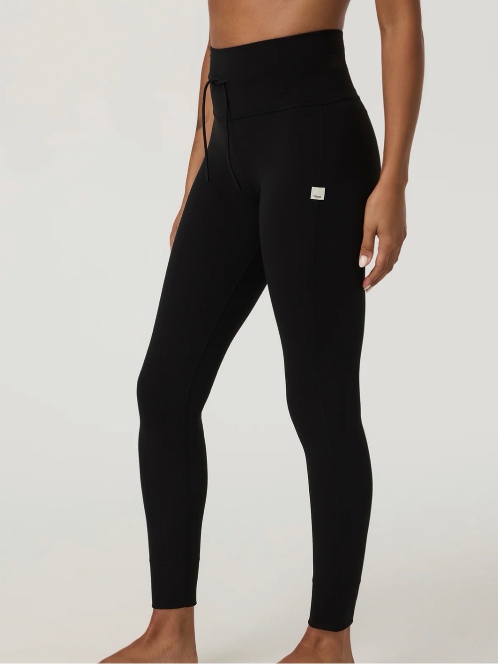 Vuori Black High-Rise Drawstring Leggings
